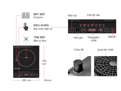 Bếp hồng ngoại đơn Kangaroo KG 20IFP - Hình ảnh 3