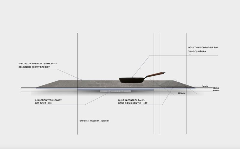 Velacucina Italy- Bàn đá nung kết nhập khẩu từ Ý, Biểu tượng của sự đẳng cấp và công nghệ 2 Velacucina Italy- Bàn đá nung kết nhập khẩu từ Ý, Biểu tượng của sự đẳng cấp và công nghệ - Hình ảnh 2