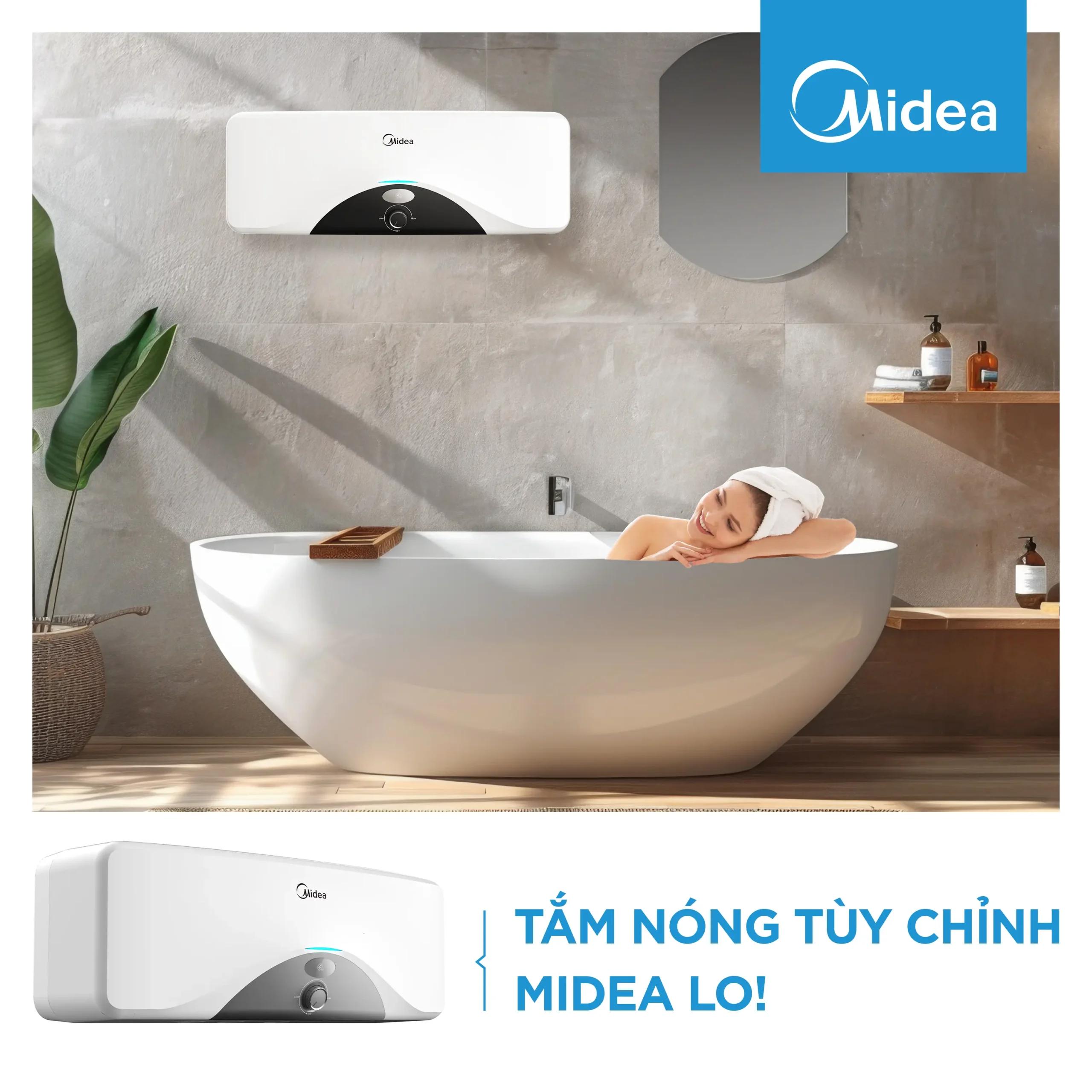 Midea MWH20-25MHA1 - Bình tắm nước nóng gián tiếp 20 lít 2 Midea MWH20-25MHA1 - Bình tắm nước nóng gián tiếp 20 lít - Hình ảnh 2