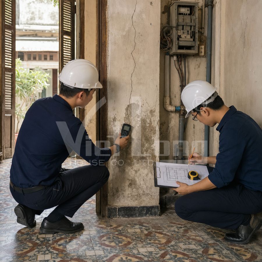 Khảo sát hiện trạng trước khi cải tạo công trình xây dựng Hà Nội