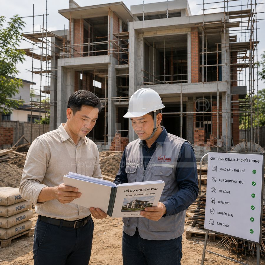 VietLong House kiểm soát chất lượng công trình bằng quy trình