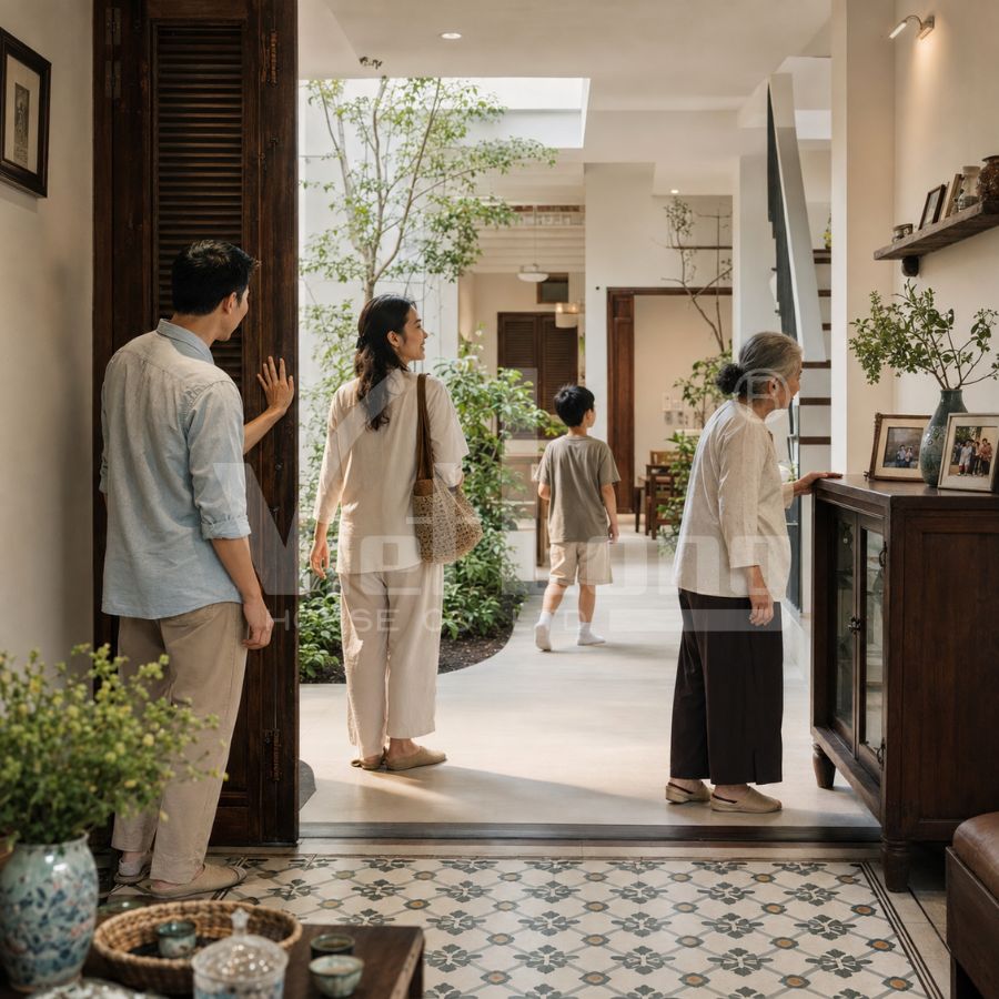 Không gian sống sau cải tạo công trình xây dựng Hà Nội