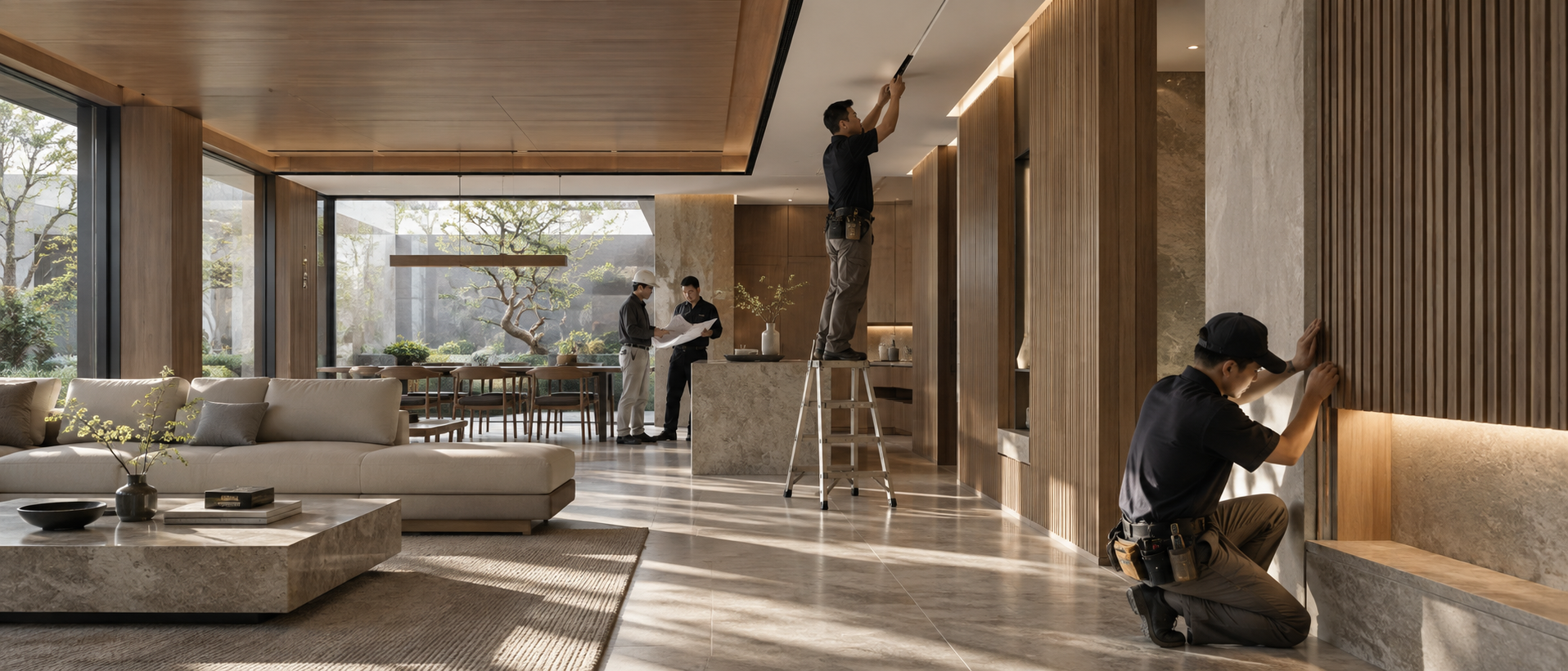 Không gian biểu trưng cho dịch vụ thi công chuyên biệt của VietLong House