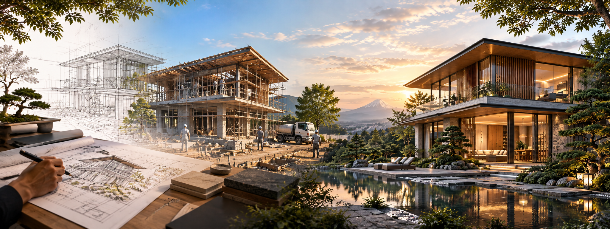 Không gian kiến trúc Tổng thầu Design and Build của VietLong House